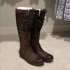 Brand NEW UGG Womens ELSA Winter Boot Brown WATERPROOF Leather size 8